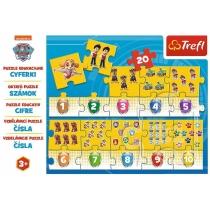 puzzle 20 el. edukacyjne cyferki. psi patrol trefl