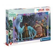 puzzle 104 el. supercolor. raya i ostatni smok clementoni