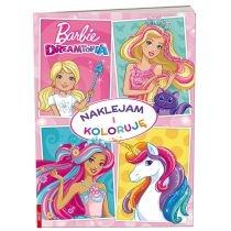 barbie dreamtopia. naklejam i koloruję