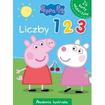 peppa pig. akademia bystrzaka. liczby 1, 2, 3