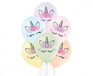 balony unicorn heads 6 szt 3198