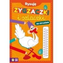 rysuję zygzaczki i szlaczki ze strusiem