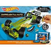 hot wheels zaprojektuj auto. blok do kolorowania z naklejkam